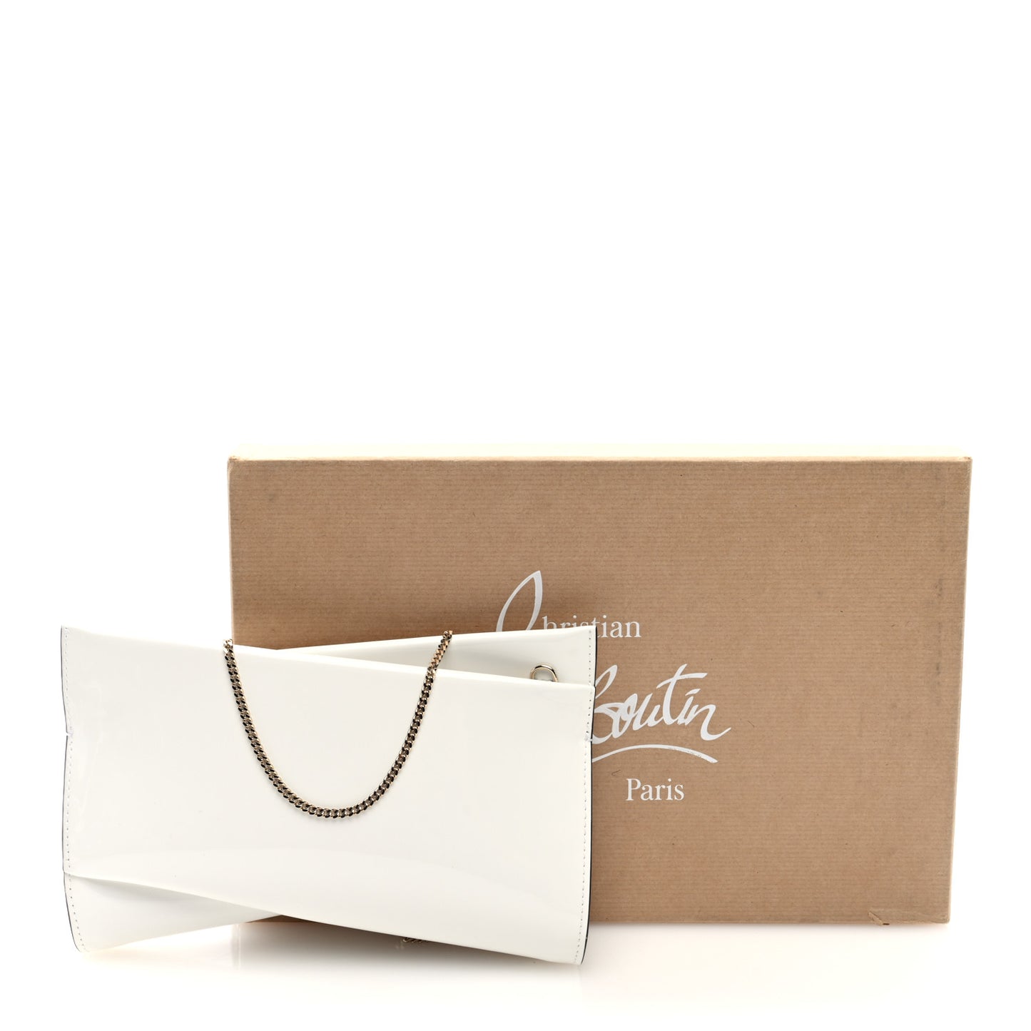 Patent Psychic Loubitwist Clutch White