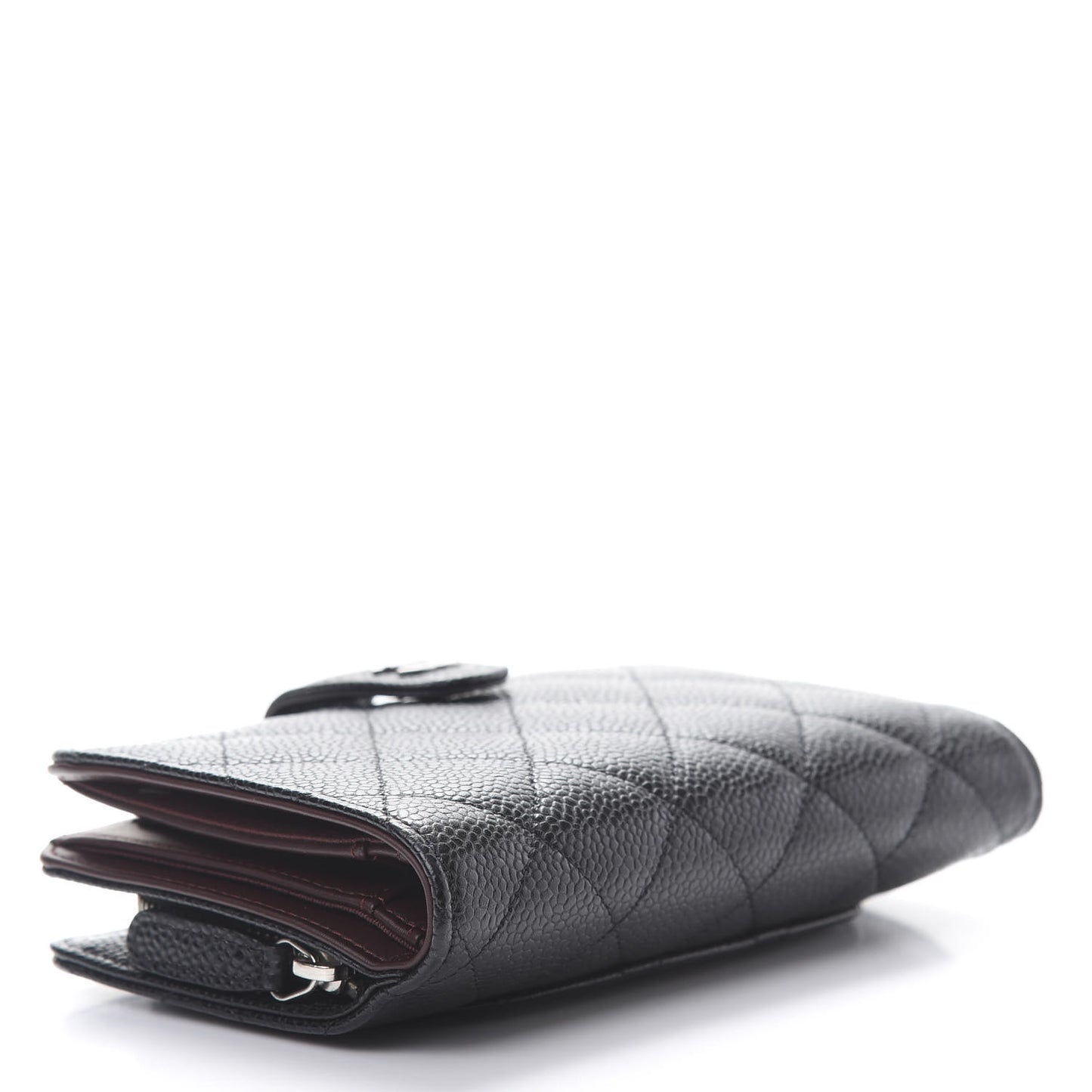 Caviar Quilted CC French Wallet Black