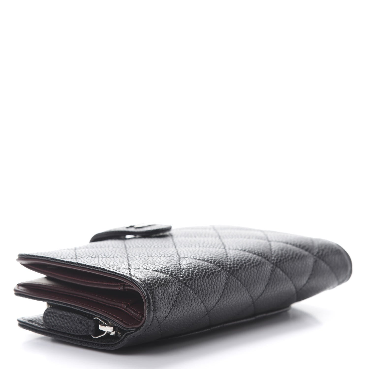 Chanel Caviar Quilted CC French Wallet Black 4 of 10