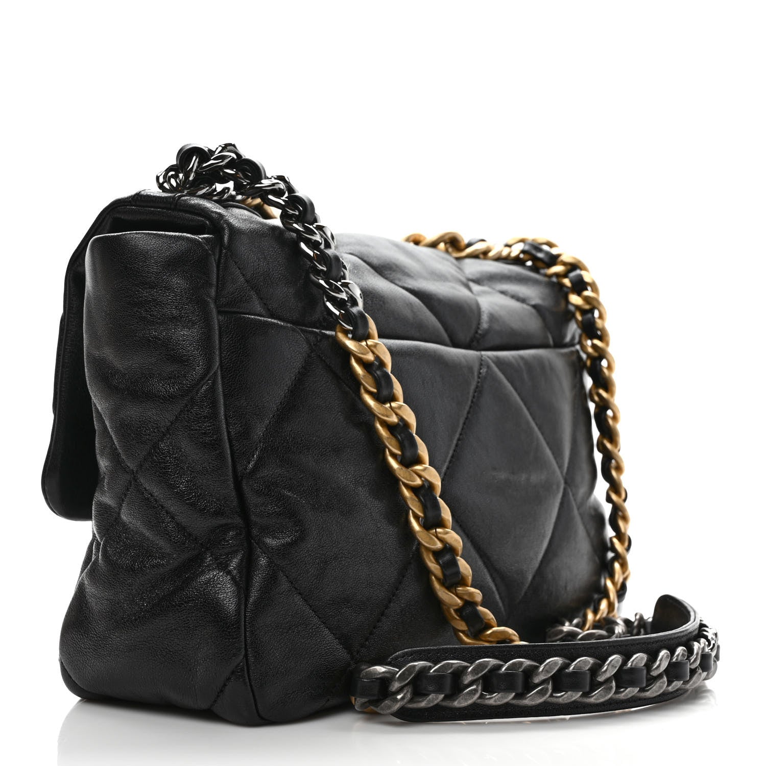 Chanel Lambskin Quilted Large Chanel 19 Flap Black 3 of 11