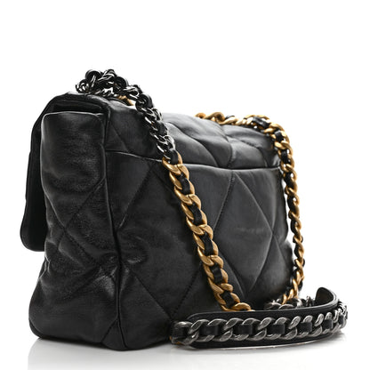 Chanel Lambskin Quilted Large Chanel 19 Flap Black 3 of 11