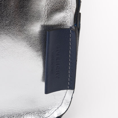 Givenchy Metallic Calfskin Suede Ombre Large Reversible Antigona Tote Blue Silver 12 of 15