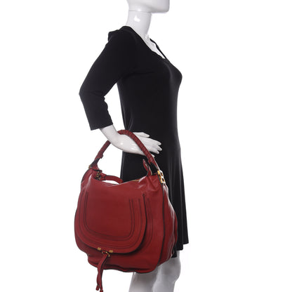 Chloe Calfskin Large Marcie Hobo Ruby 2 of 10