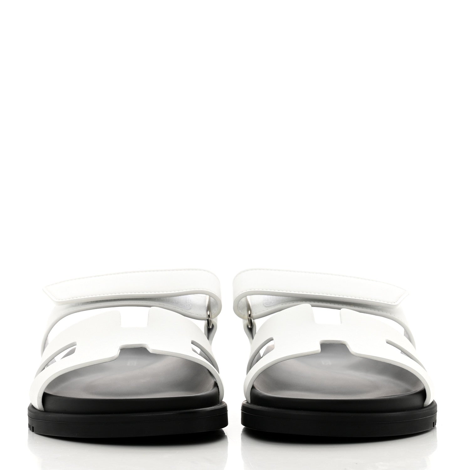Hermes Calfskin Womens Chypre Sandals 37 White 2 of 9