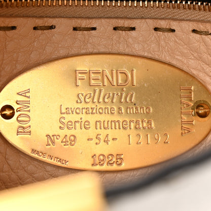 Fendi Cuoio Romano Selleria Medium Peekaboo Iconic Essentially Satchel Camelia Sand Cyber 7 of 11
