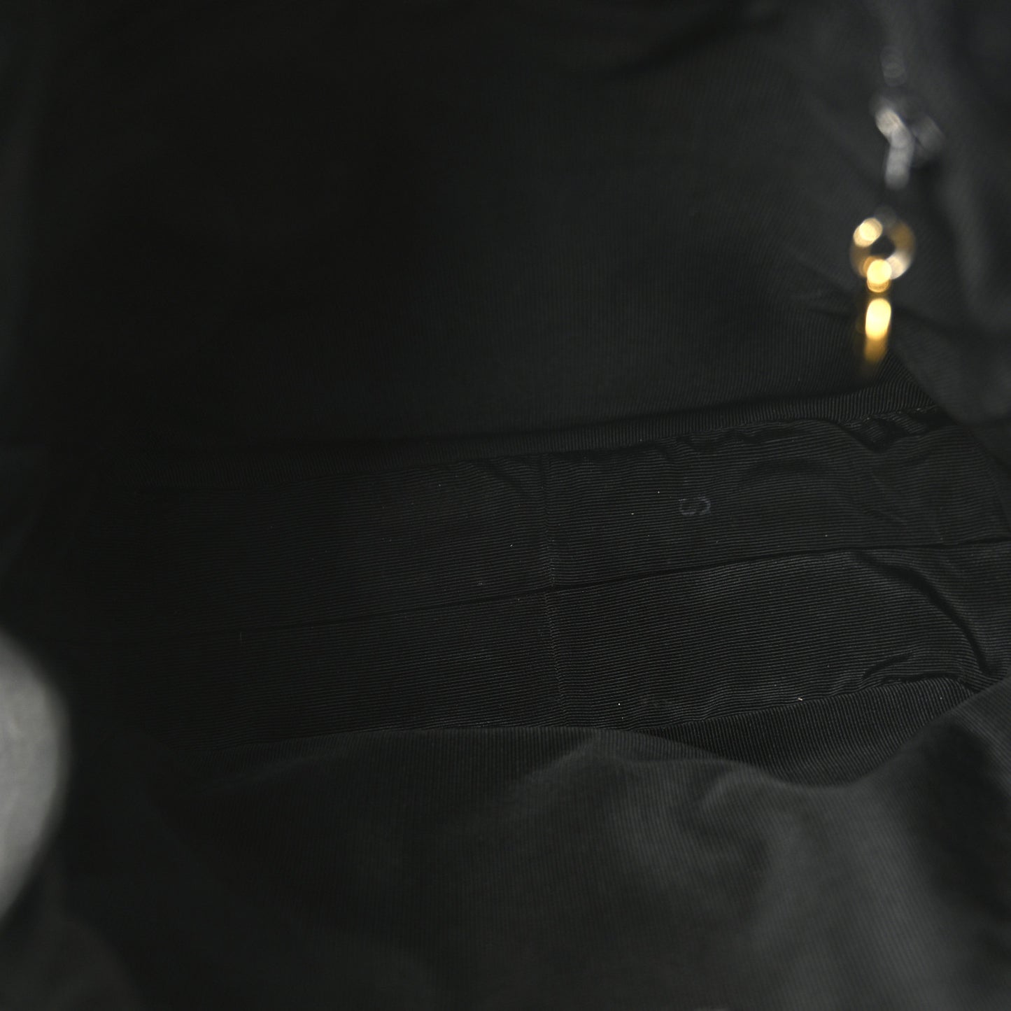 Caviar Quilted Drawstring Backpack Black