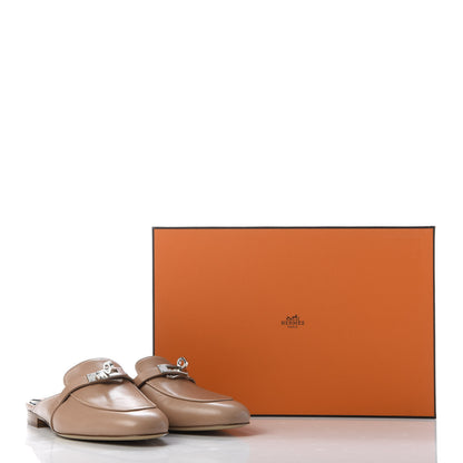 Hermes Goatskin Oz Mules 37 Bois De Santal 9 of 9