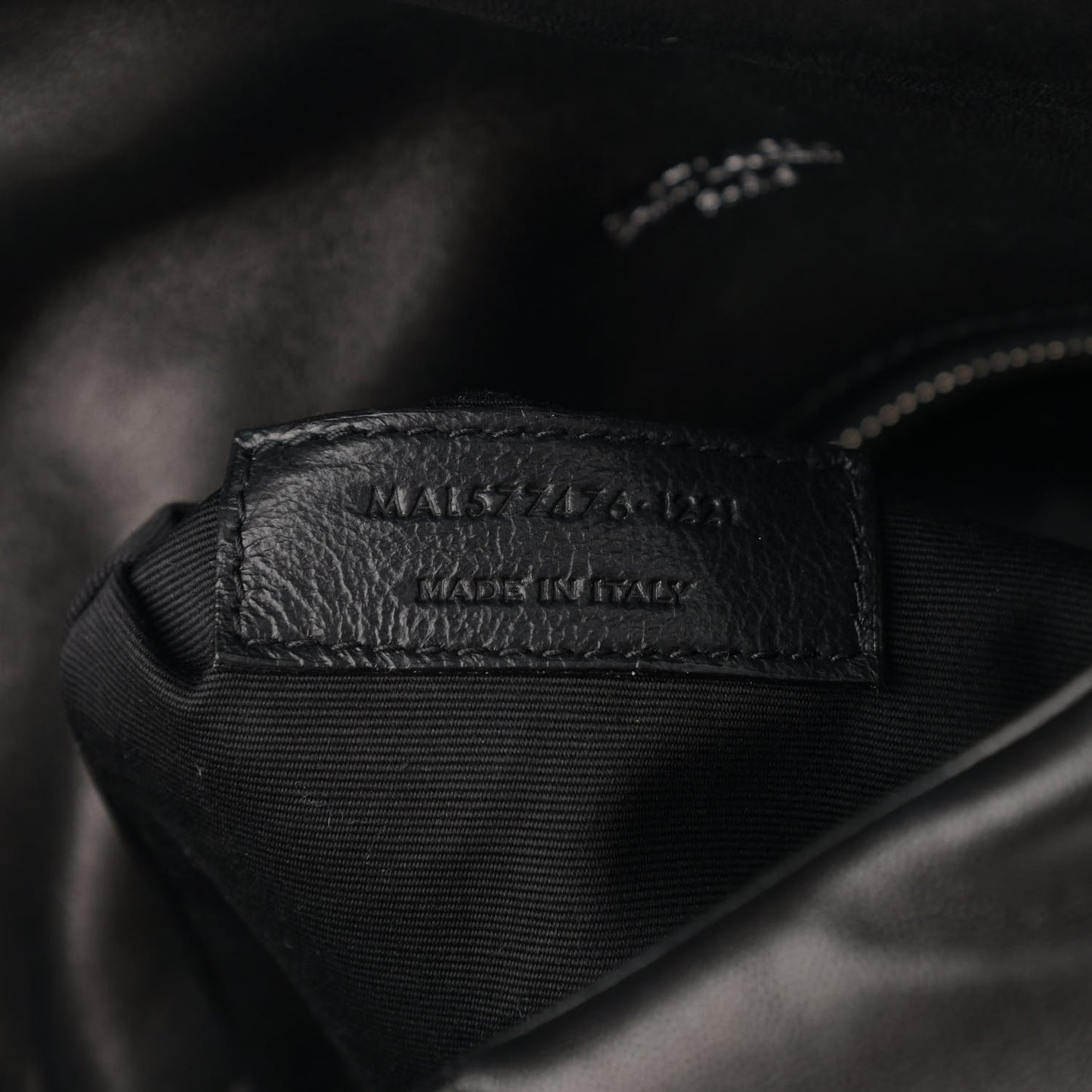 Lambskin Quilted Small Loulou Puffer Monogram Chain Satchel Black