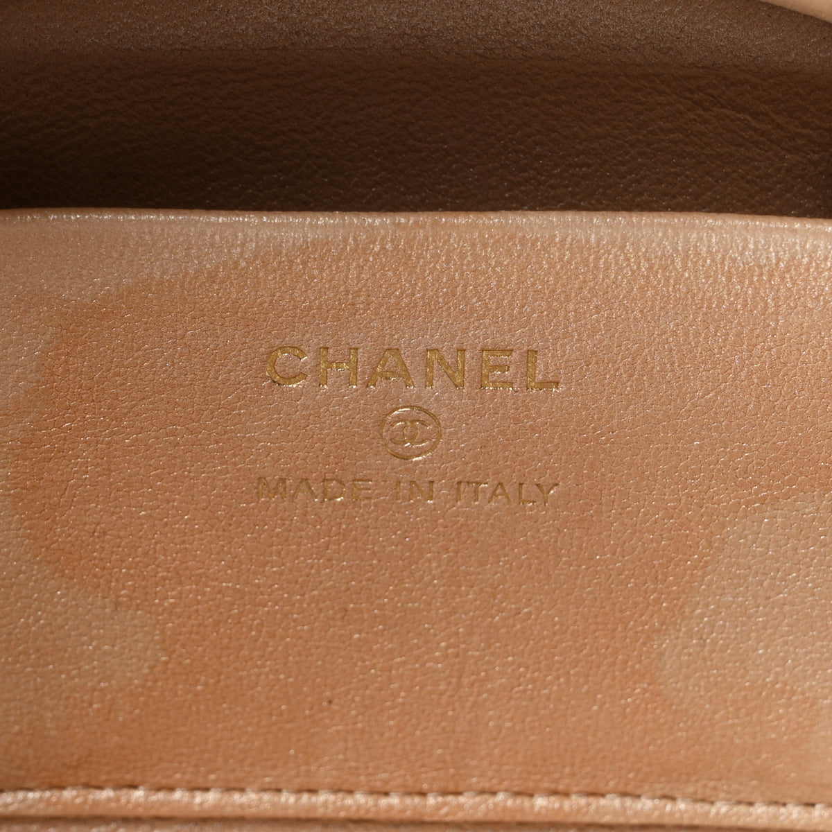 Chanel Lambskin Quilted Ruched Top Handle Vanity Case Black 6 of 7