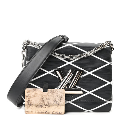 Louis Vuitton Epi Malletage Twist Shoulder Bag PM Black 2 of 9