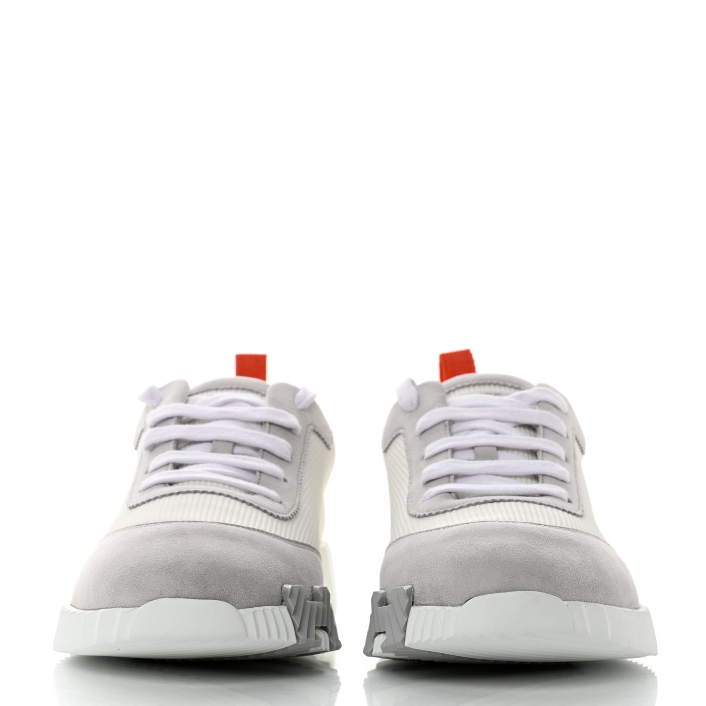 Technical Canvas Suede Goatskin Bouncing Sneakers 41 White Multicolor