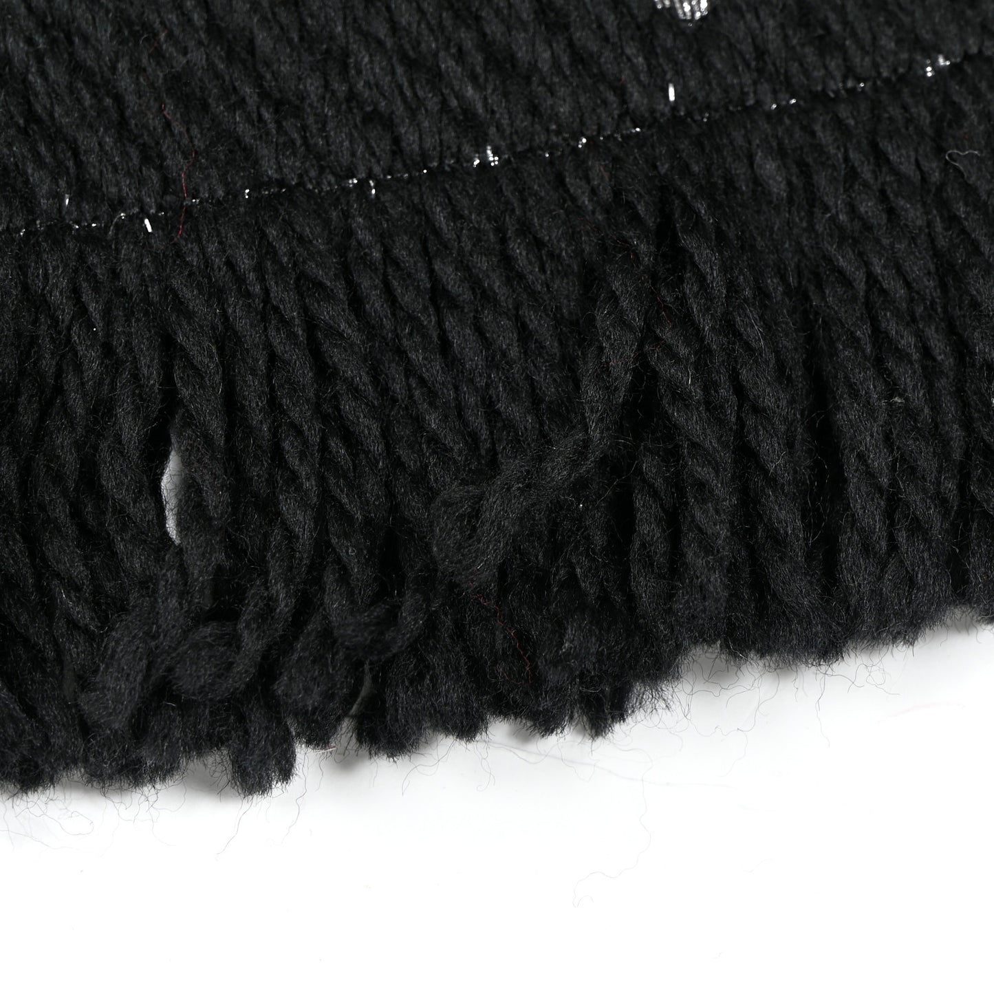 Wool Silk Logomania Shine Scarf Black