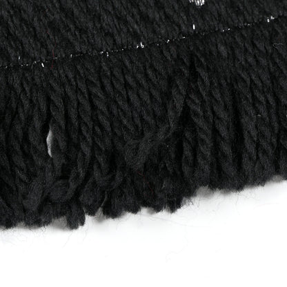 Louis Vuitton Wool Silk Logomania Shine Scarf Black 4 of 5