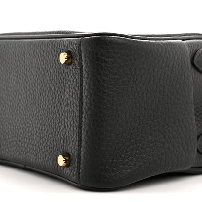 Hermes Taurillon Clemence Mini Lindy 20 Black 10 of 11