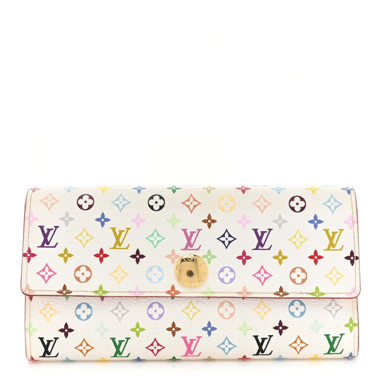 Louis Vuitton Monogram Multicolor Sarah Wallet White 1 of 16