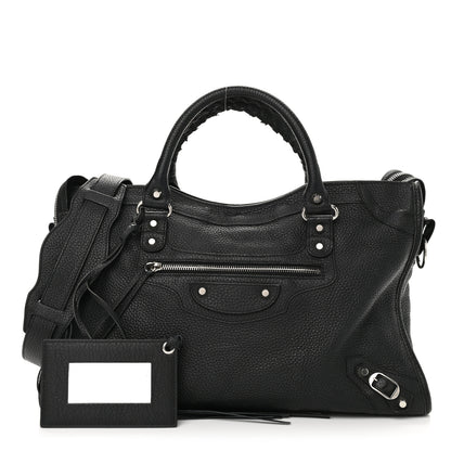 Balenciaga Vibrato Calfskin Classic Silver Hardware City Black 1 of 13