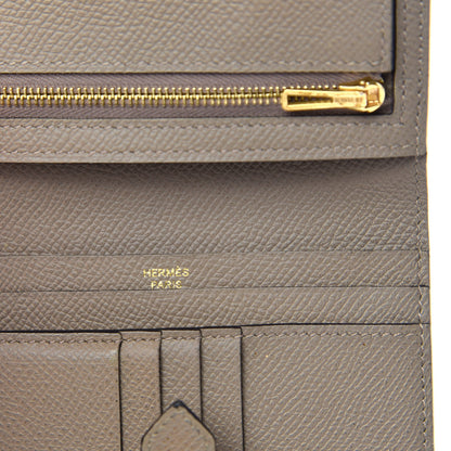 Hermes Epsom Bearn Compact Wallet Gris Asphalt 6 of 7