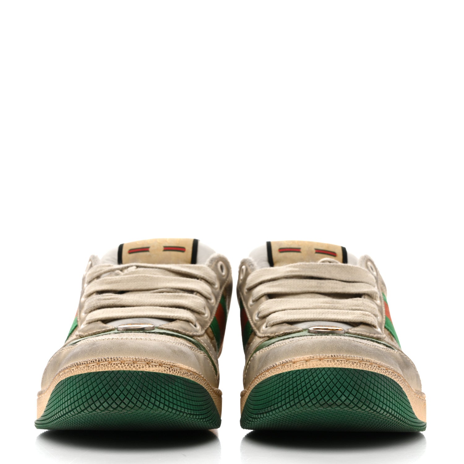 Gucci GG Monogram Nubuck Web Womens Screener Sneakers 39 New Sand Dusty Milk Vintage Green 38 New Sand Dusty Milk Vintage Green 4 of 39