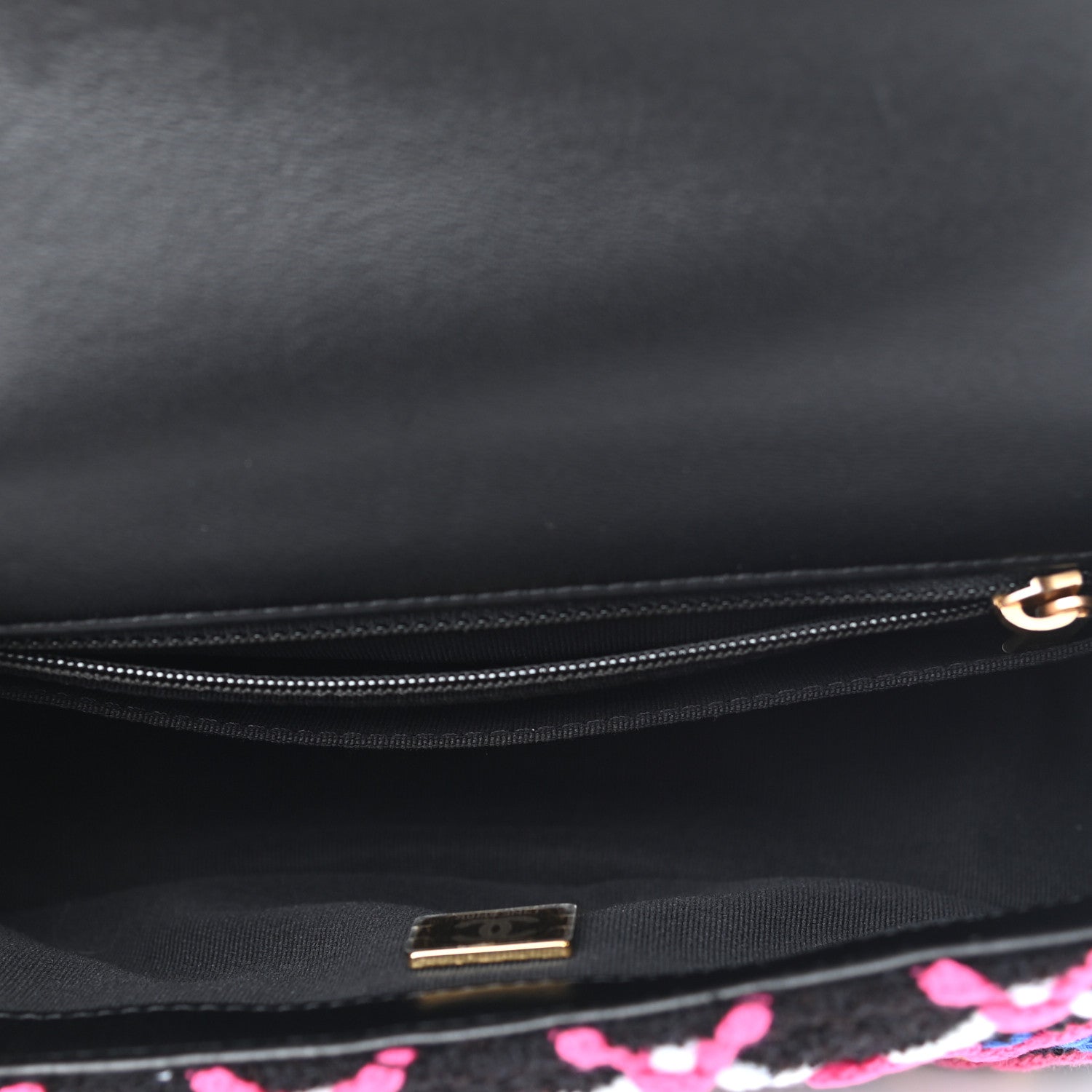 Chanel Tweed Diamond Threaded Mini Rectangular Pearl Crush Flap Black Multicolor 5 of 11