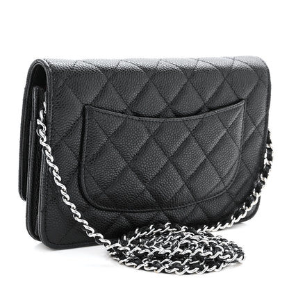 Chanel Caviar Quilted Wallet on Chain WOC Black 3 of 10