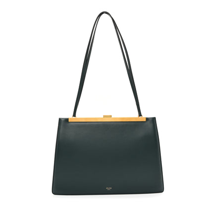 Celine Smooth Calfskin Medium Clasp Shoulder Bag Forest 1 of 10