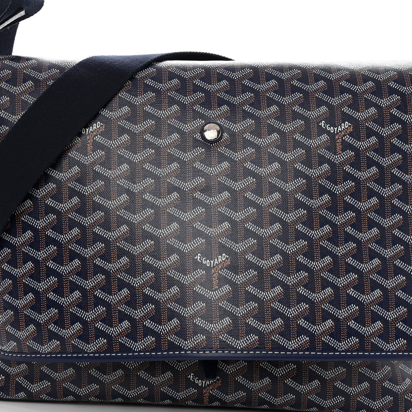 Goyardine Capetien Messenger Bag Navy