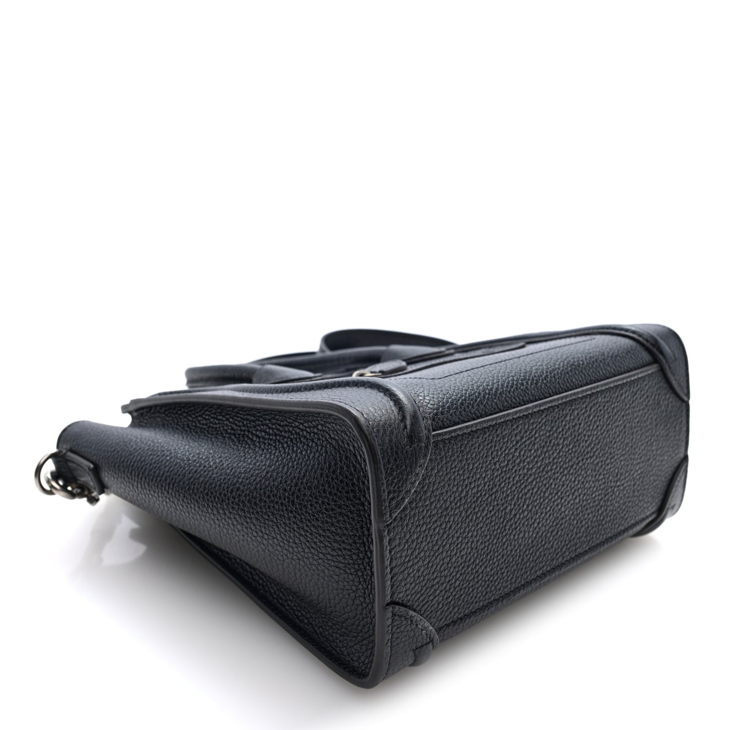 Drummed Calfskin Nano Luggage Black