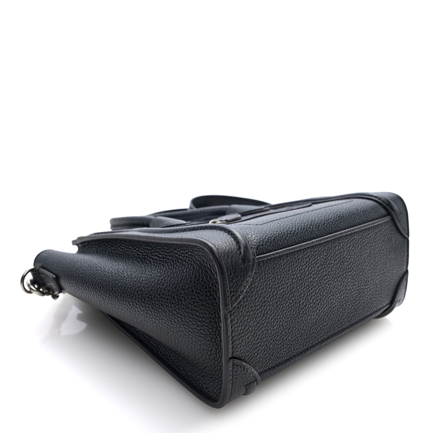 Celine Drummed Calfskin Nano Luggage Black 3 of 8