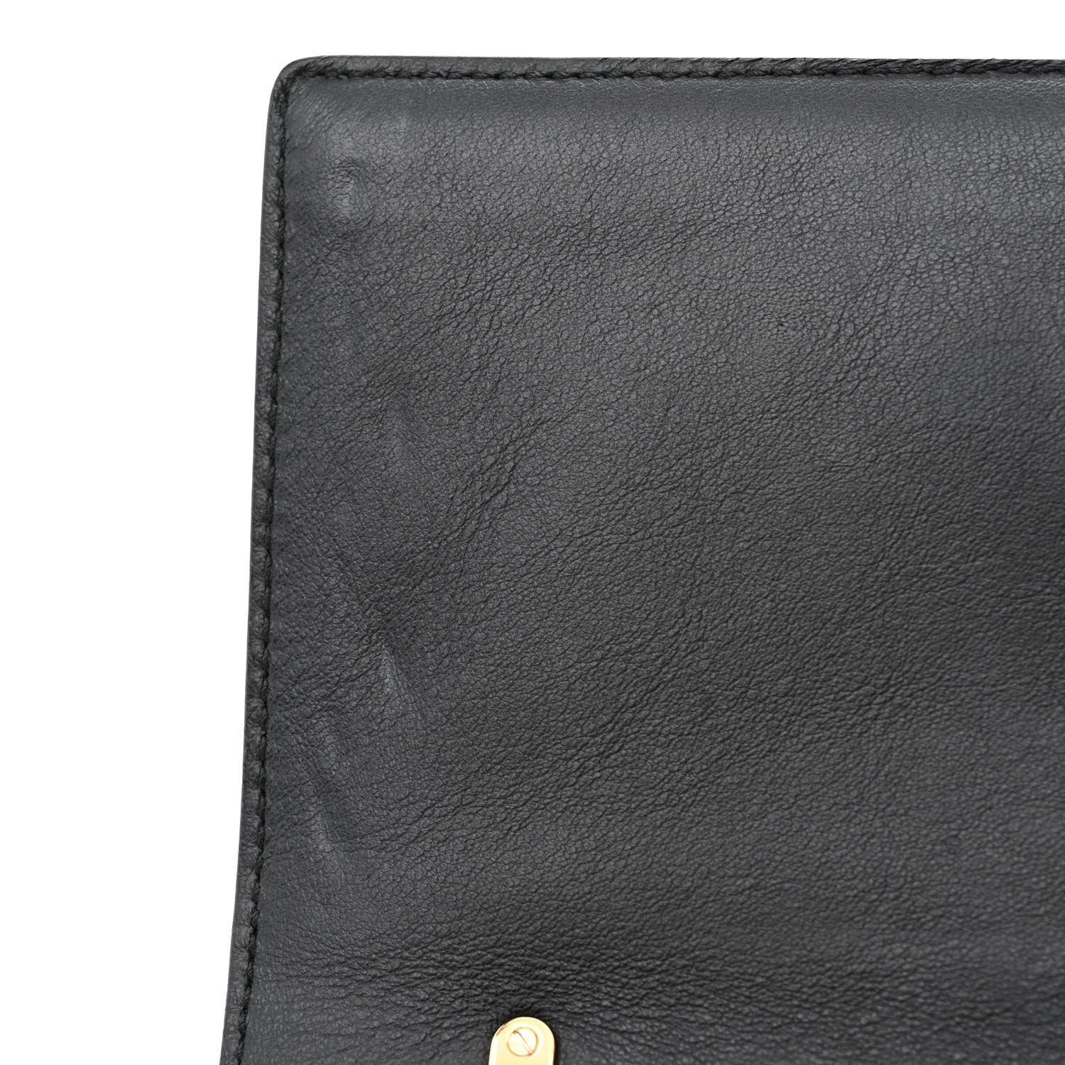 Salvatore Ferragamo Calfskin Studded Vara Bow Bag Black 11 of 13
