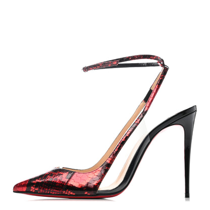 Christian Louboutin Ayers Metalgloss PVC Optichoc 100 Pumps 40 Loubi Black 1 of 5