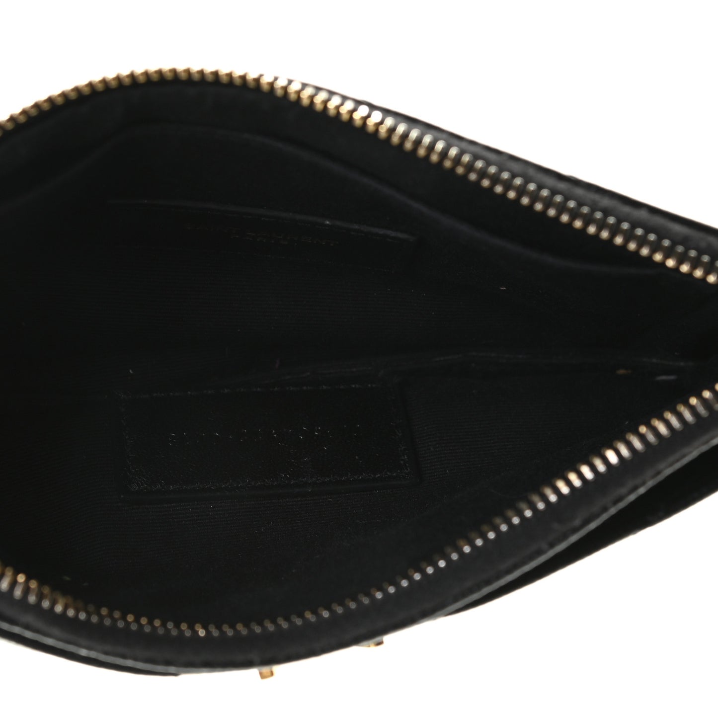 Grain De Poudre Chevron Monogram Bill Pouch Black