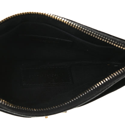 Saint Laurent Grain De Poudre Chevron Monogram Bill Pouch Black 6 of 8