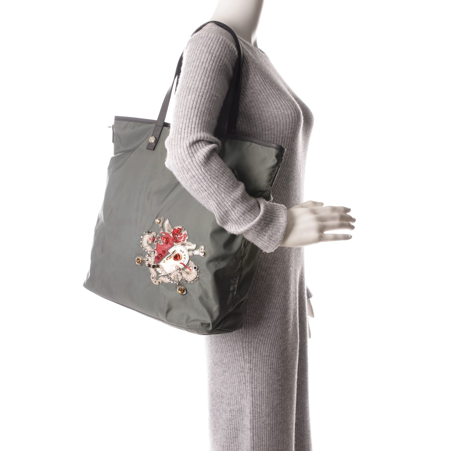 Prada Tessuto Nylon Tattoo Tote Ardesia 2 of 9