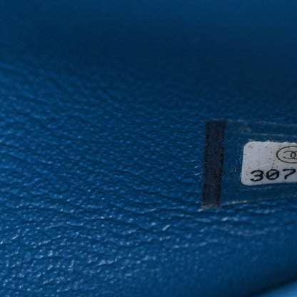 Chanel Caviar Quilted Small Double Flap Blue 7 of 11