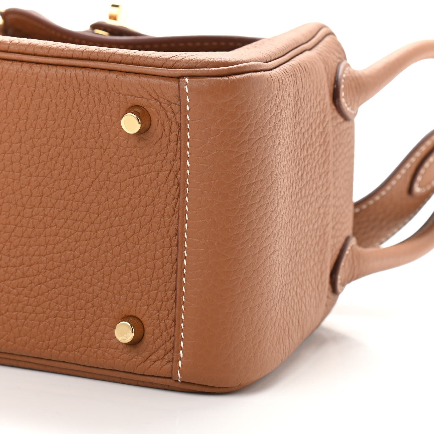 Hermes Taurillon Clemence Mini Lindy 20 Gold 10 of 11