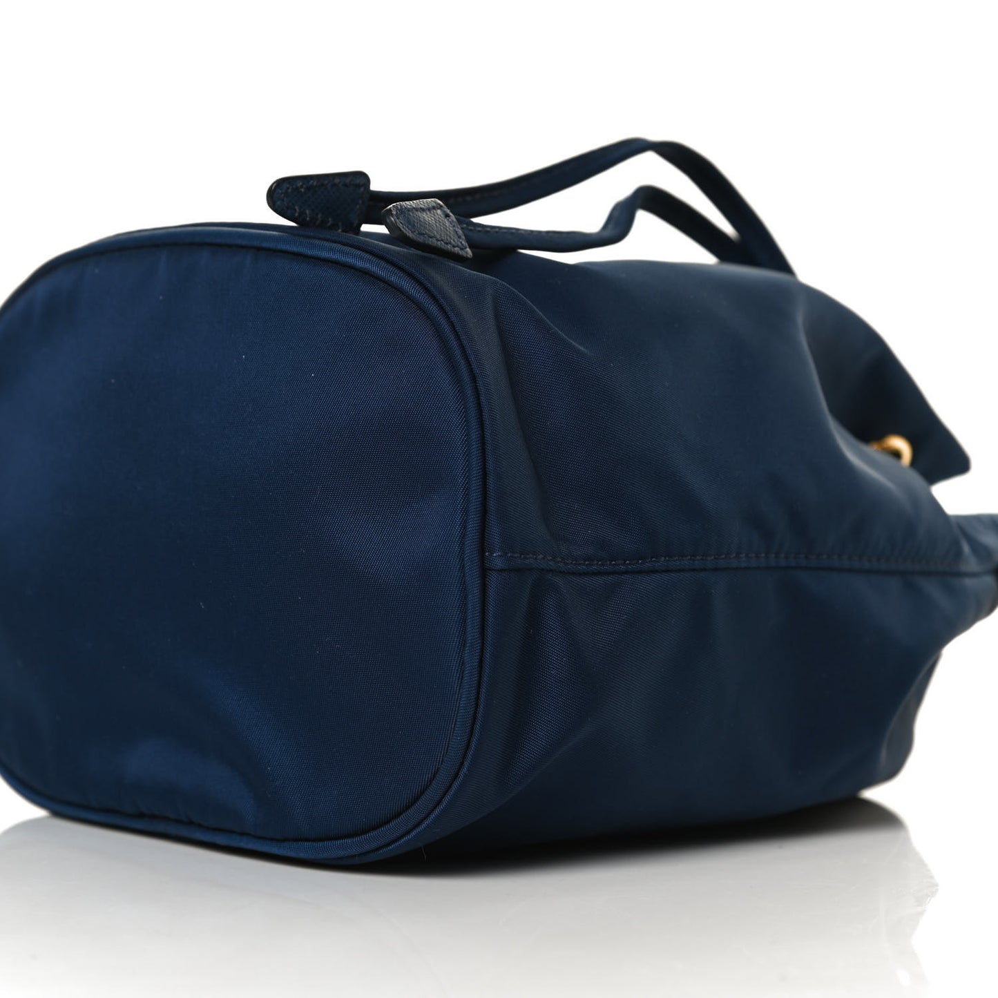 Saffiano Tessuto Nylon Vela Bucket Wristlet Blue