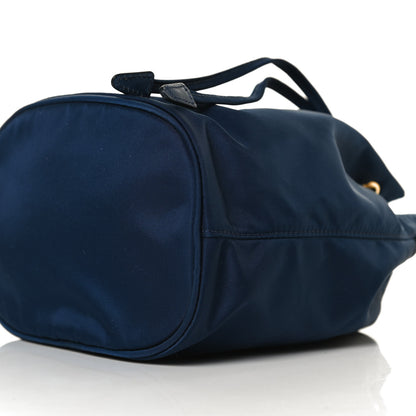 Prada Saffiano Tessuto Nylon Vela Bucket Wristlet Blue 10 of 12