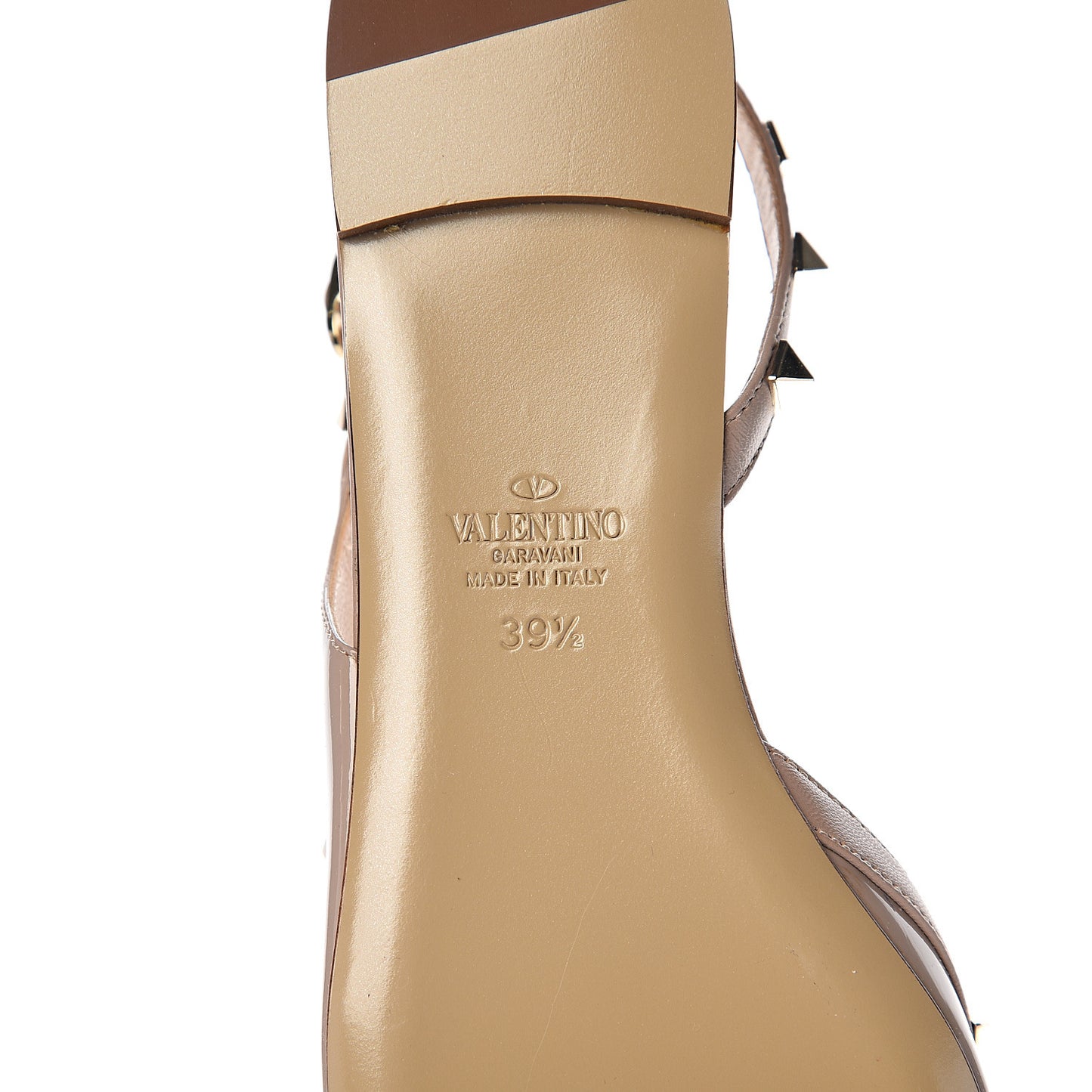 Patent Rockstud Slingback Flats 39.5 Poudre