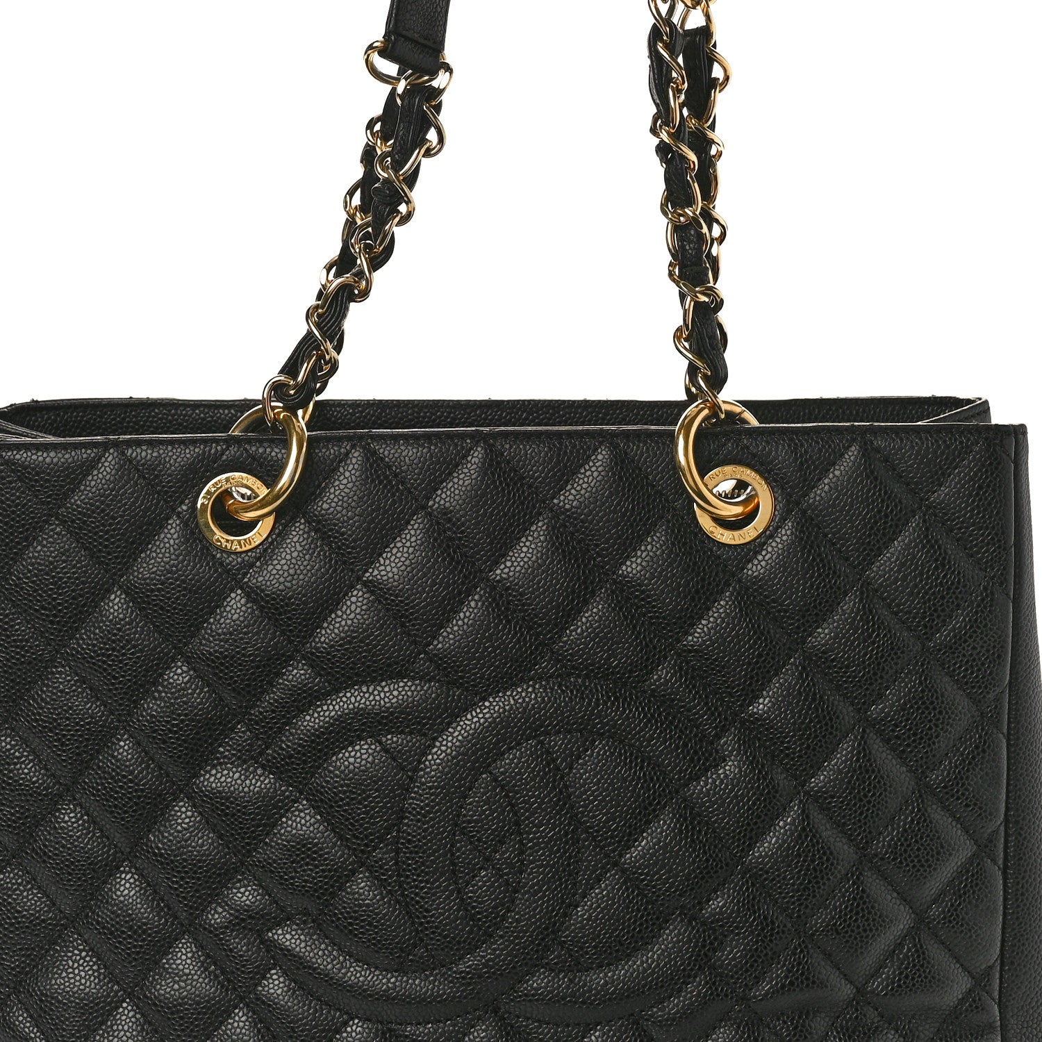 Chanel Caviar Quilted Grand Shopping Tote GST Black 9 of 14