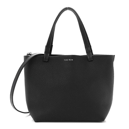 The Row Grained Calfskin Small Park Tote Black 1 of 12