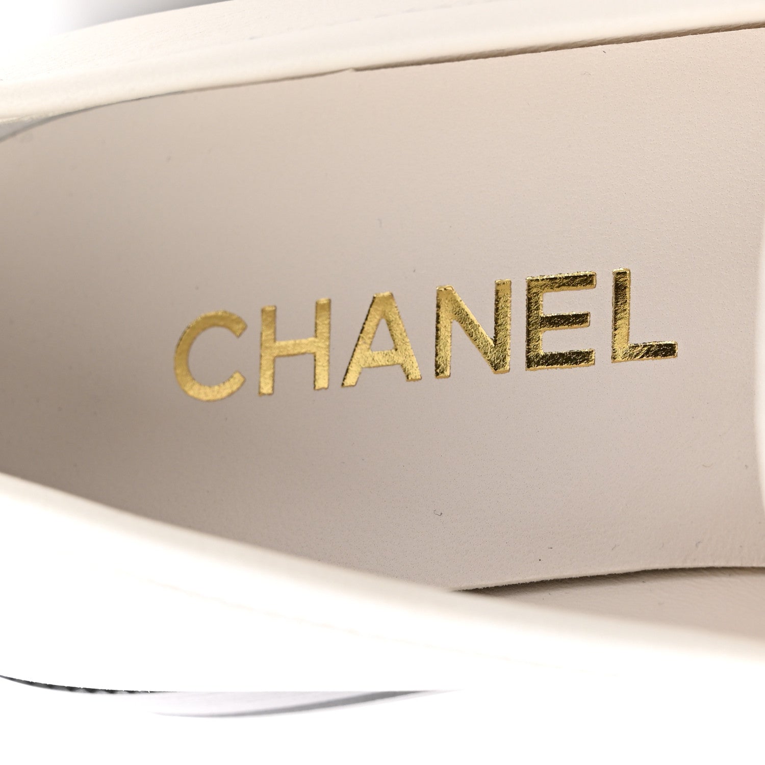Chanel Lambskin CC Mocassin Loafers 38.5 White 8 of 10