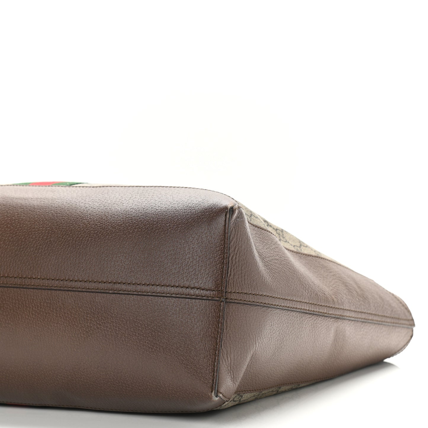 GG Supreme Monogram Web Ophidia Tote Brown