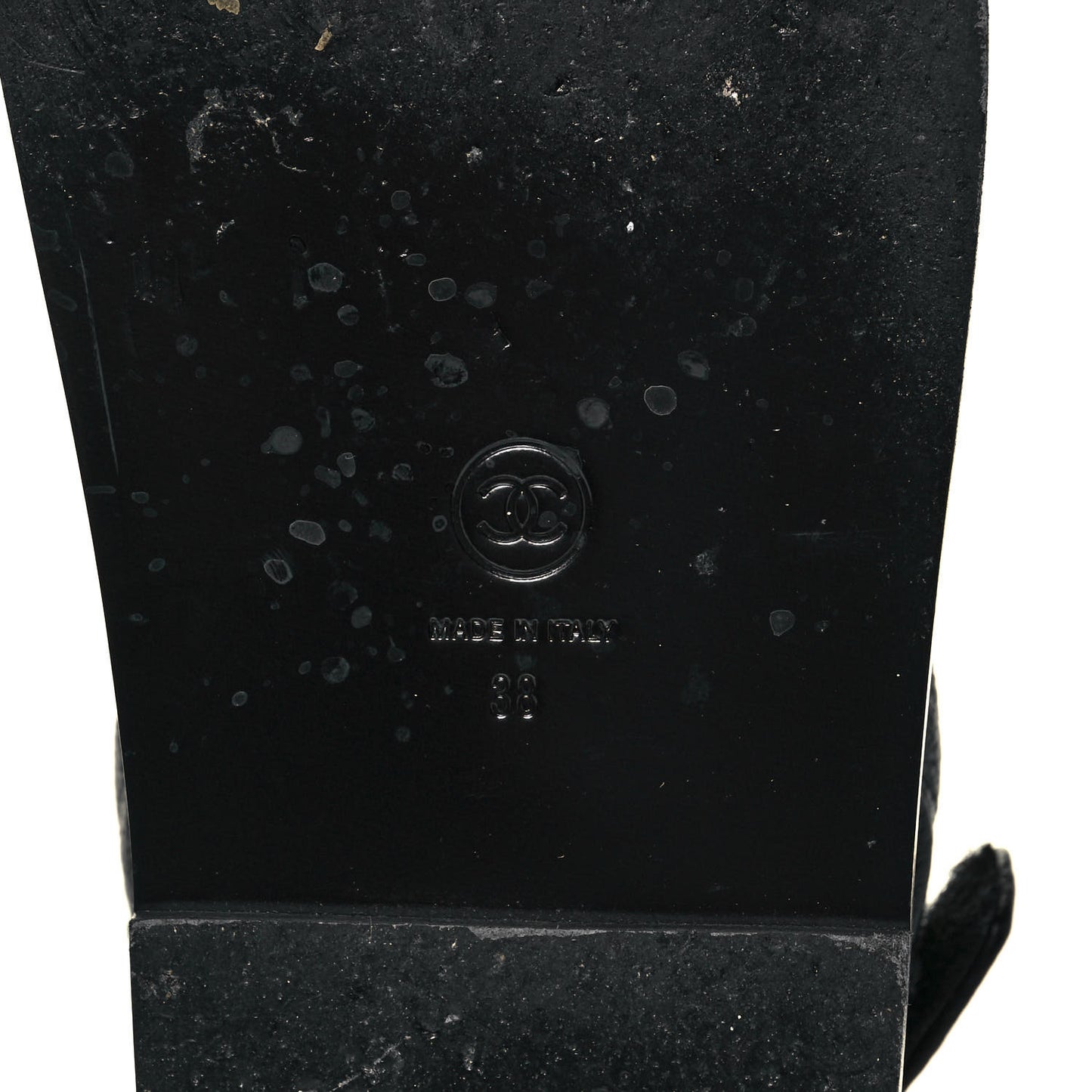 Grained Calfskin Velcro Dad Sandals 38 Black