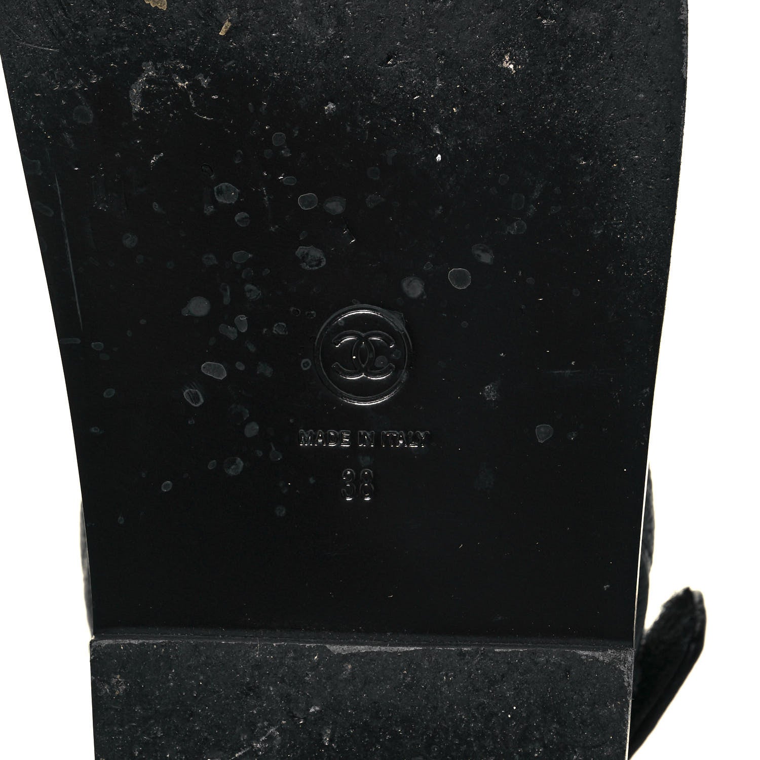 Chanel Grained Calfskin Velcro Dad Sandals 38 Black 6 of 9