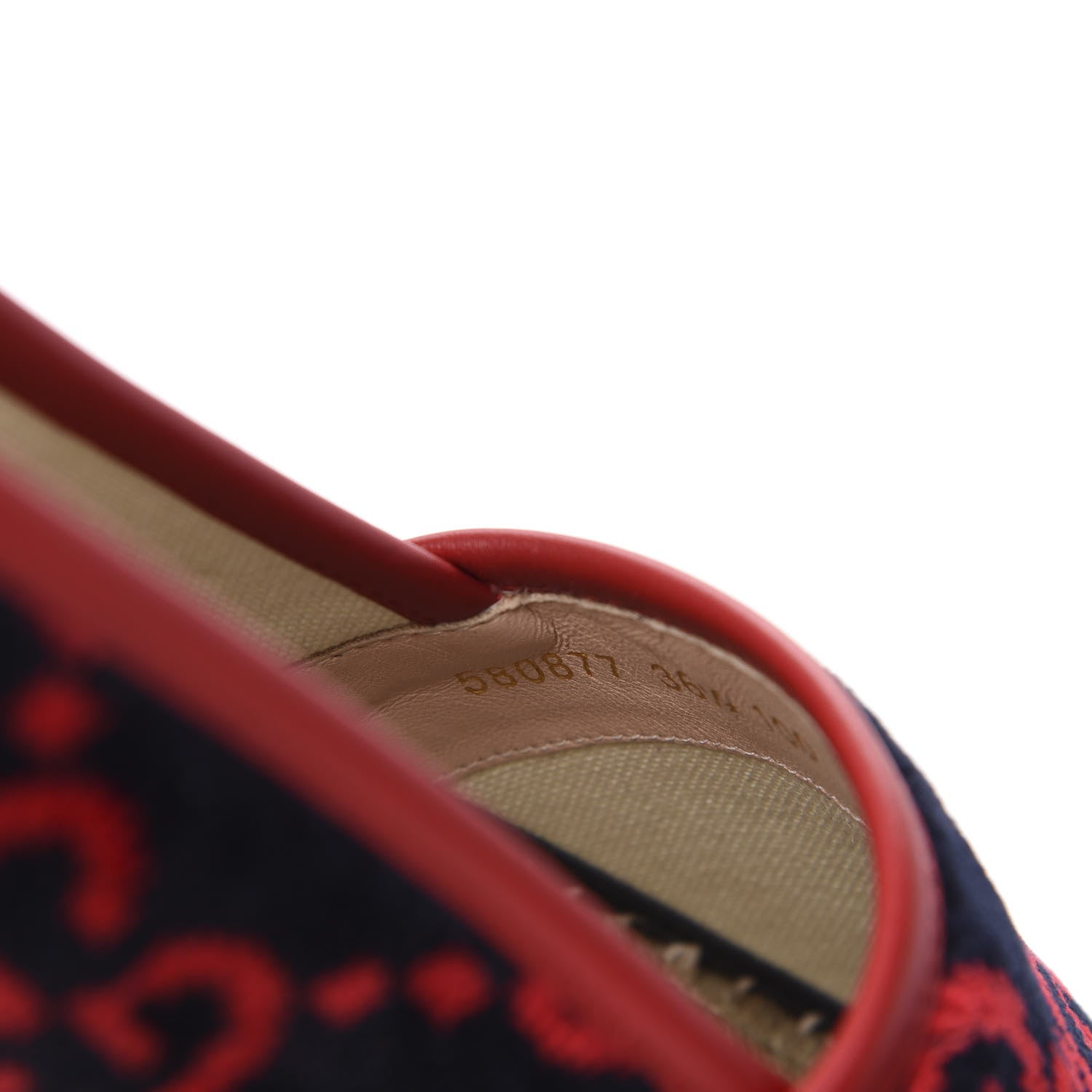 Gucci Terry Cloth GG Monogram Espadrilles 36.5 Blue Red 8 of 13