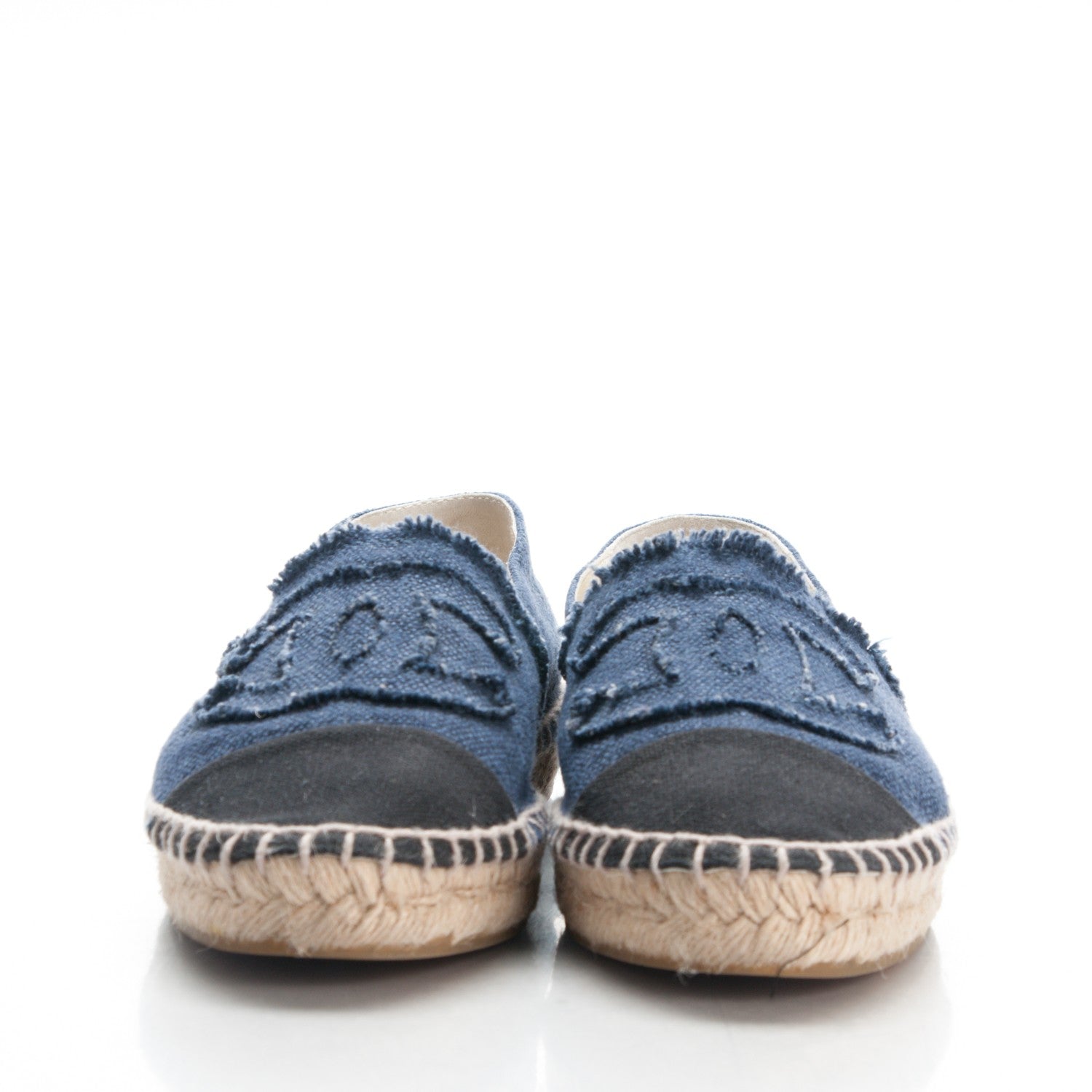 Chanel Denim Espadrilles 39 Blue Black 2 of 8