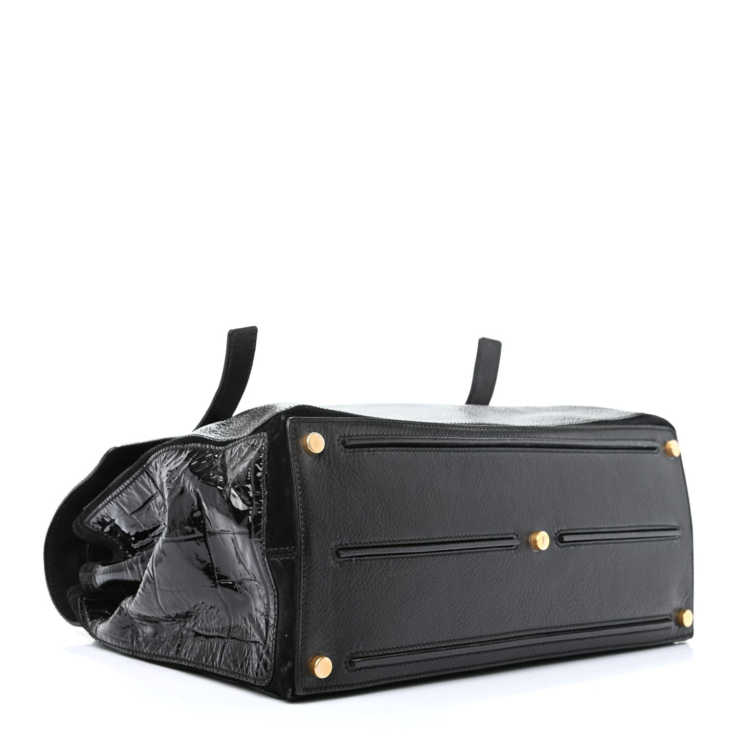 Pony Hair Patent Large Muse Two Black