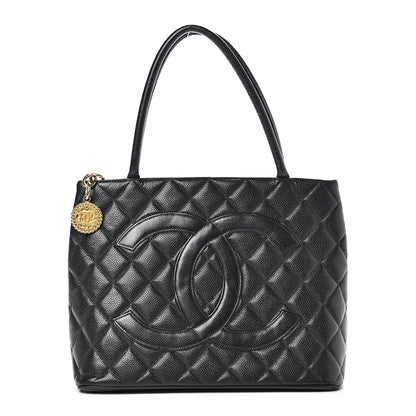 Chanel Caviar Quilted Medallion Tote Black 1 of 18