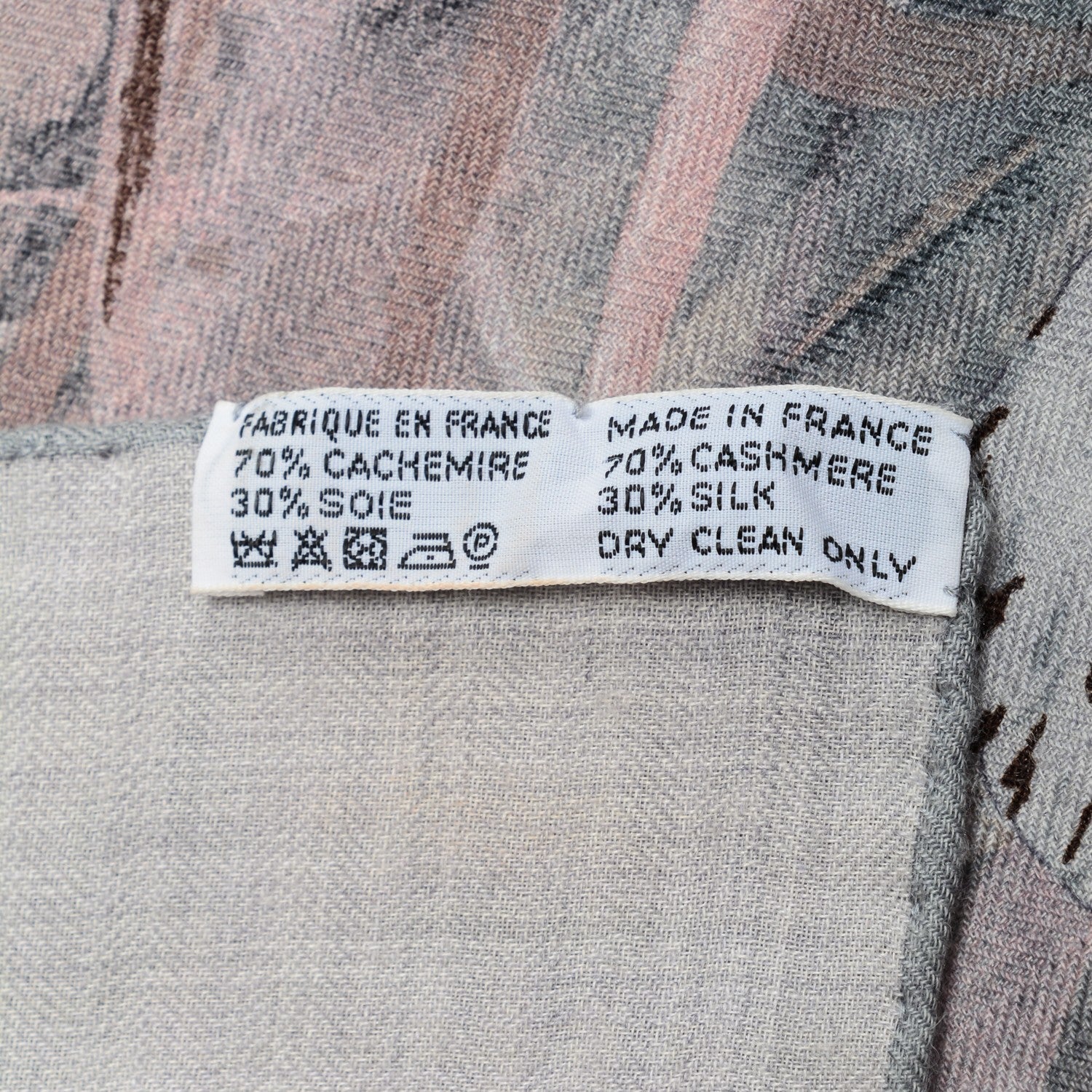 Hermes Cashmere Silk Panthera Pardus Shawl 140 Gris Chine Rose Ardoise 5 of 5