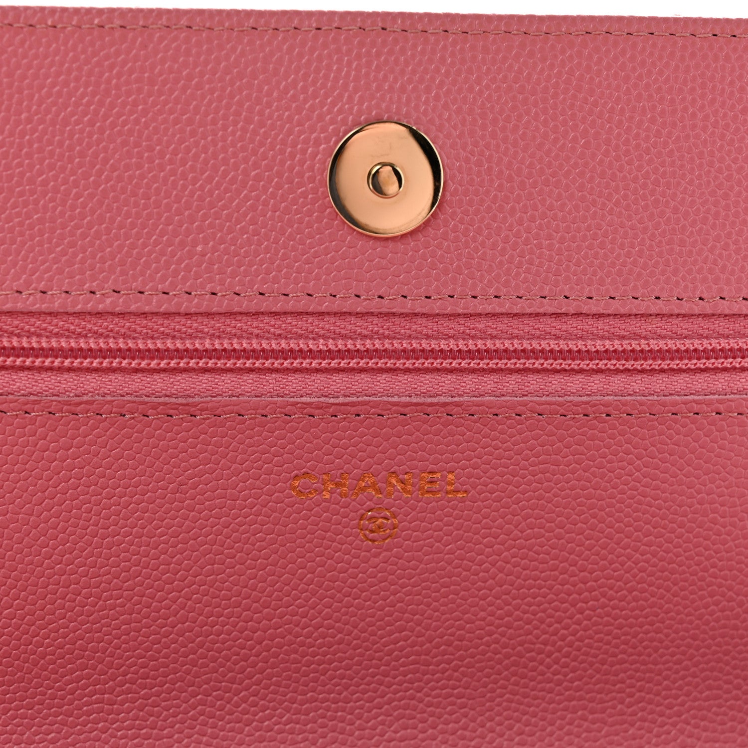 Chanel Caviar Quilted Wallet on Chain WOC Pink 6 of 15
